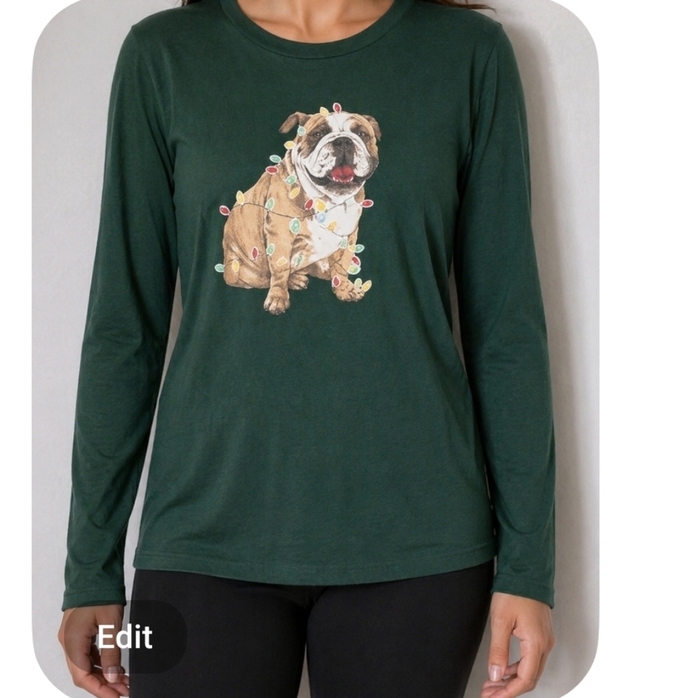 CLUB ROOM Christmas Lights Dog Shirt